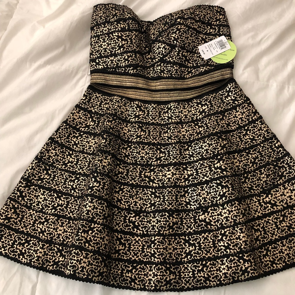 Black/Gold mini dress
